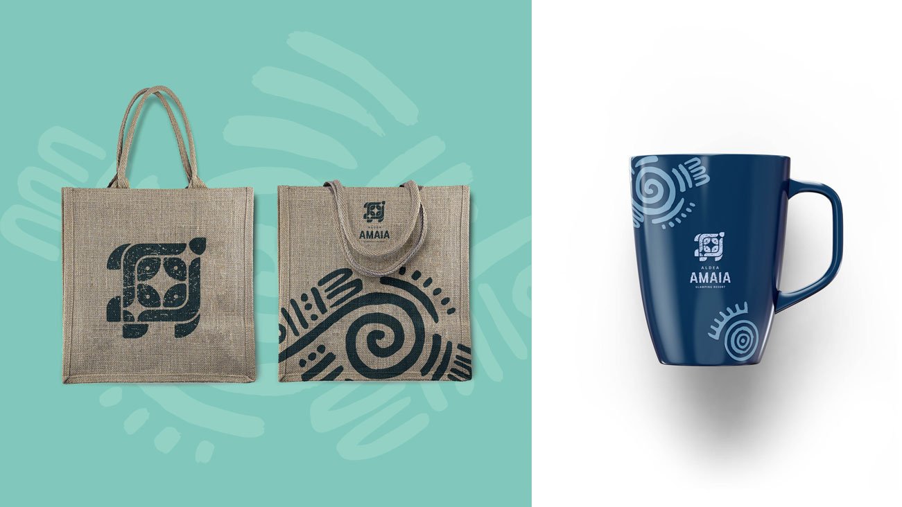 Monokrome-Branding-Aldea Amaia-merchandising- bag-cup